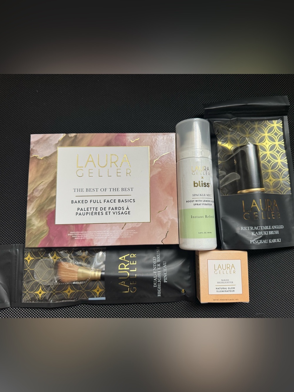 Laura Geller Beauty Collection - Pink, White & Gold Accents